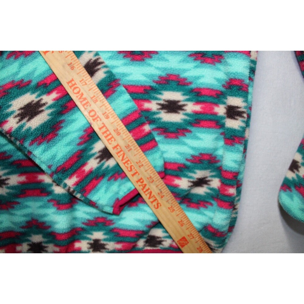 Patagonia Synchilla womens Aztec turquoise/pink fleece pullover M - Picture 10 of 10